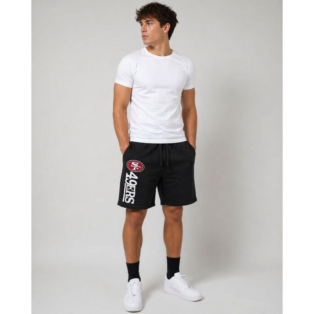San Francisco 49ers Shorts Size L Black Sweat Shorts NFL Logo Drawstring NWOT